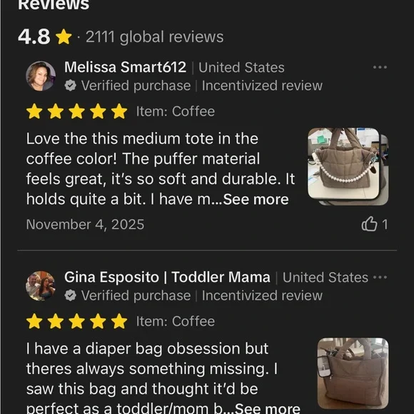 NWT WESTBRONCO BROWN TAN bubble Puffer Tote bag purse Quilted Crossbody - Picture 9 of 10